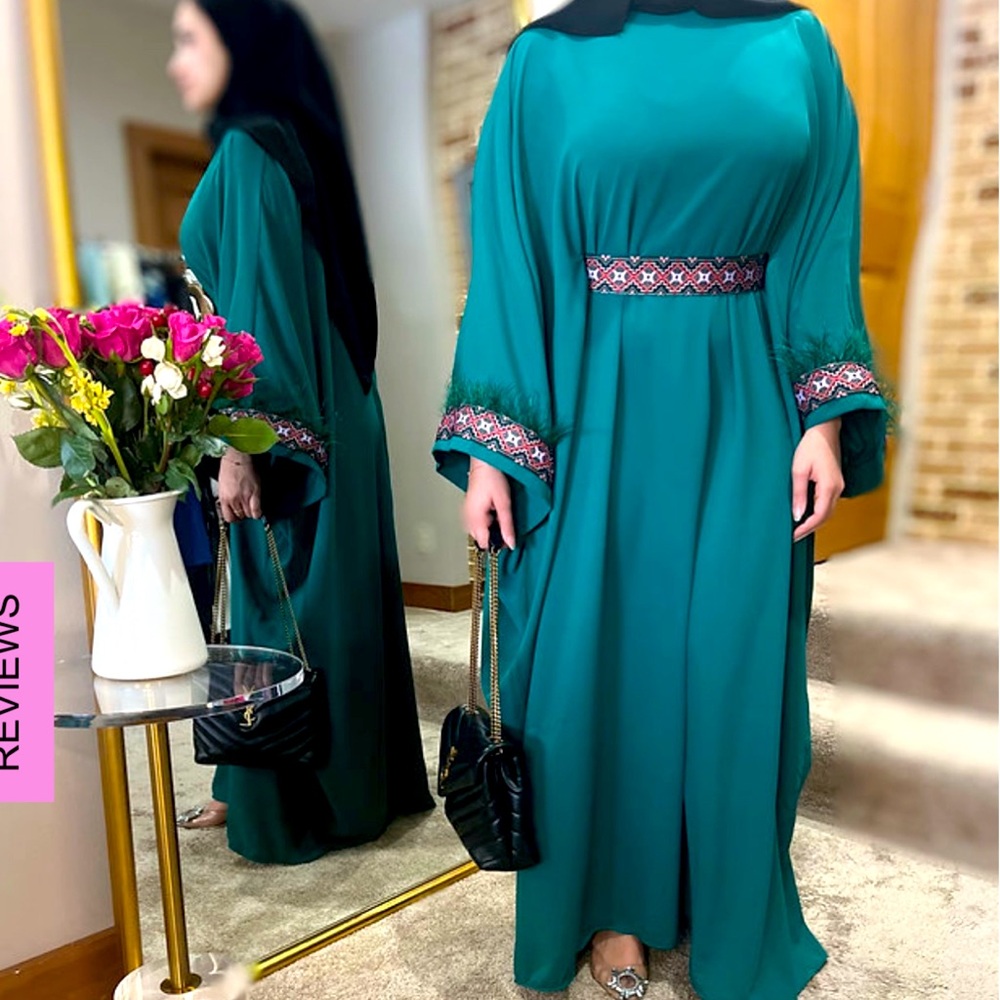 Green Farasha or Butterfly Abaya